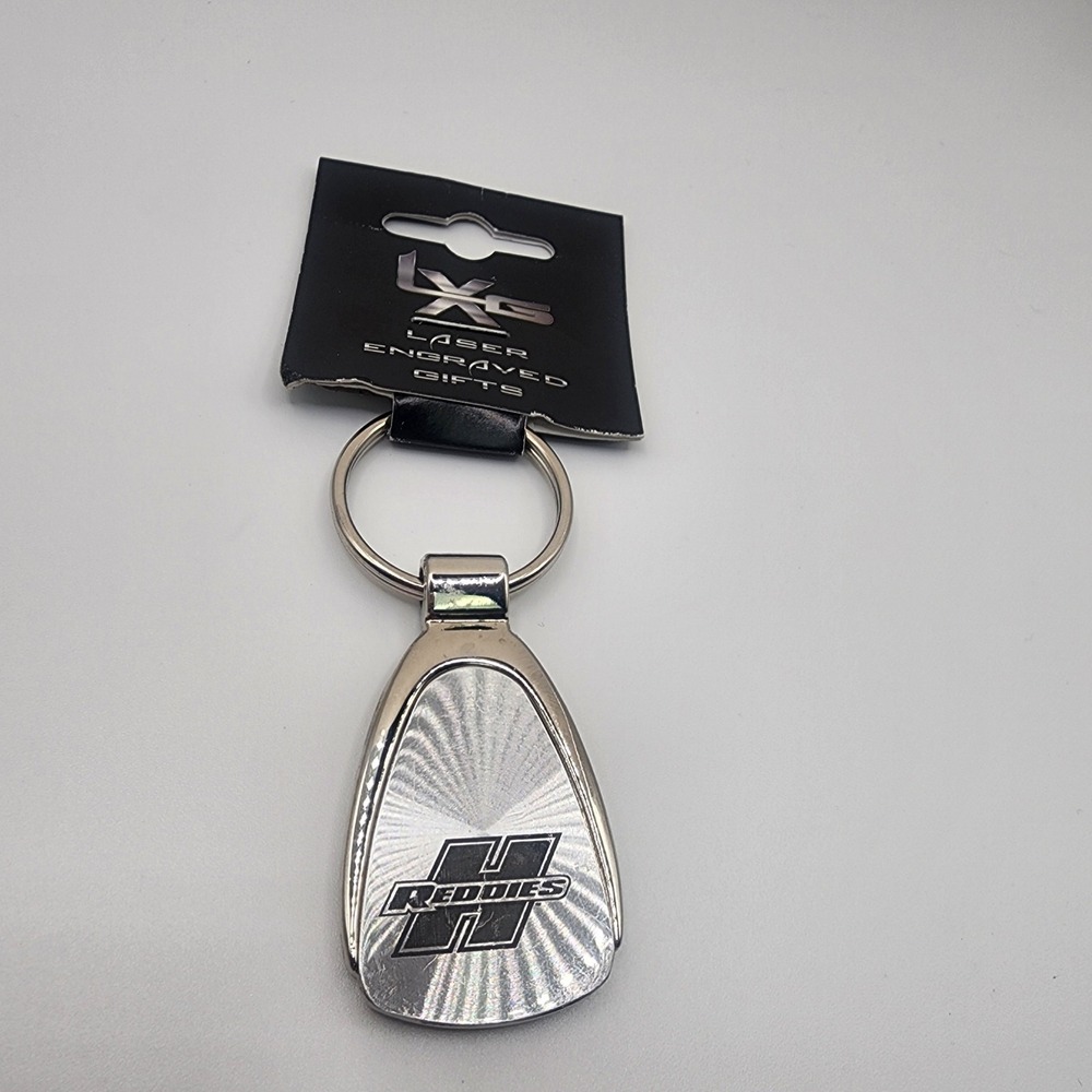 Henderson State University Reddies Keychain Keyfob Silver Tear Drop Shape